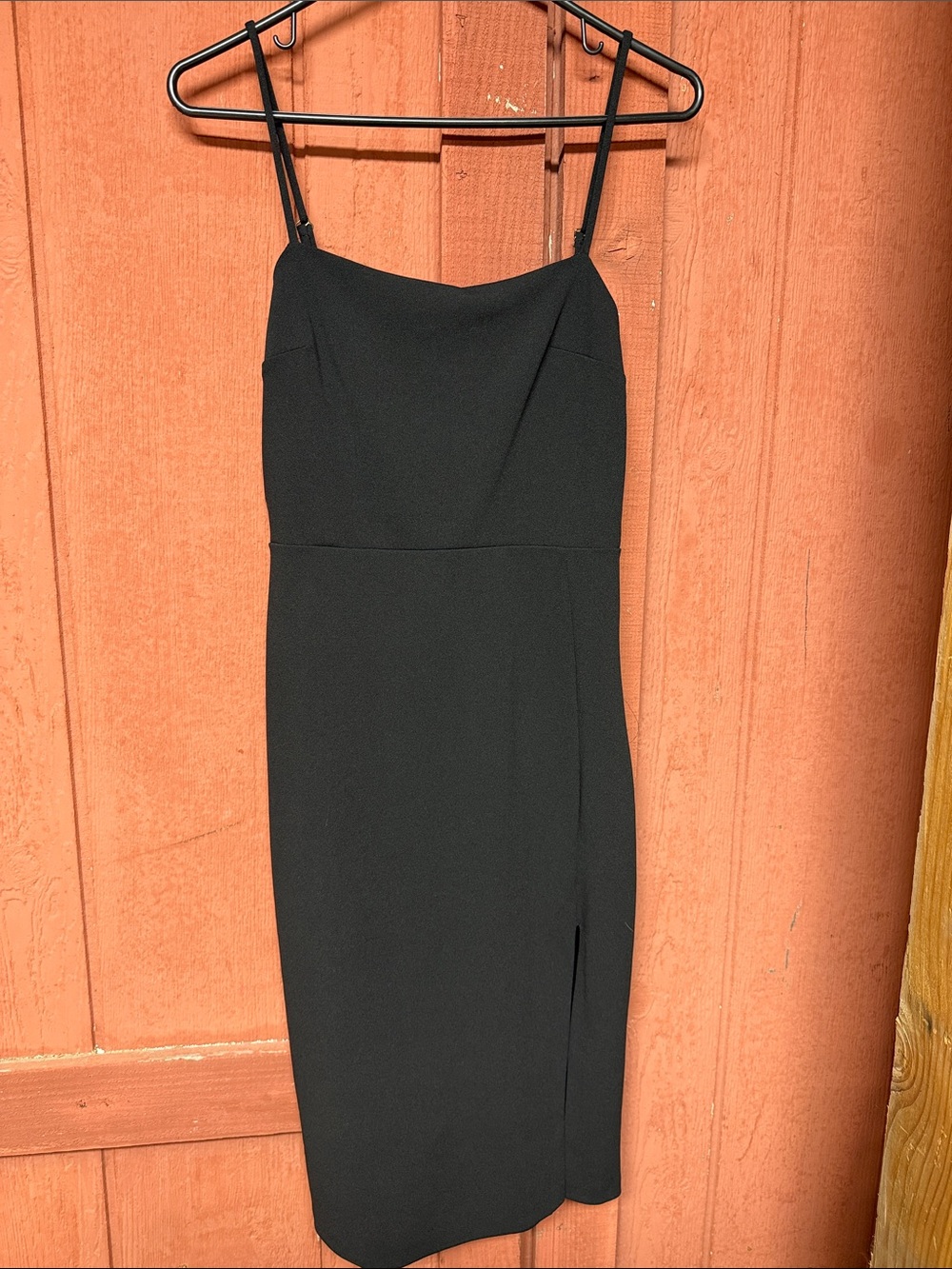 Express Black Spaghetti-Strap Midi Dress